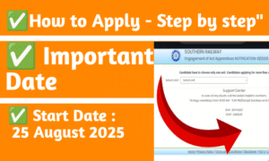 Railway RRC SR Apprentices Recruitment 2025 step by step 
