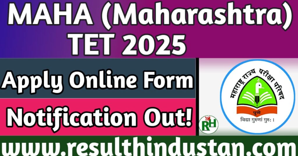 MAHA TET 2025 Notification-Out