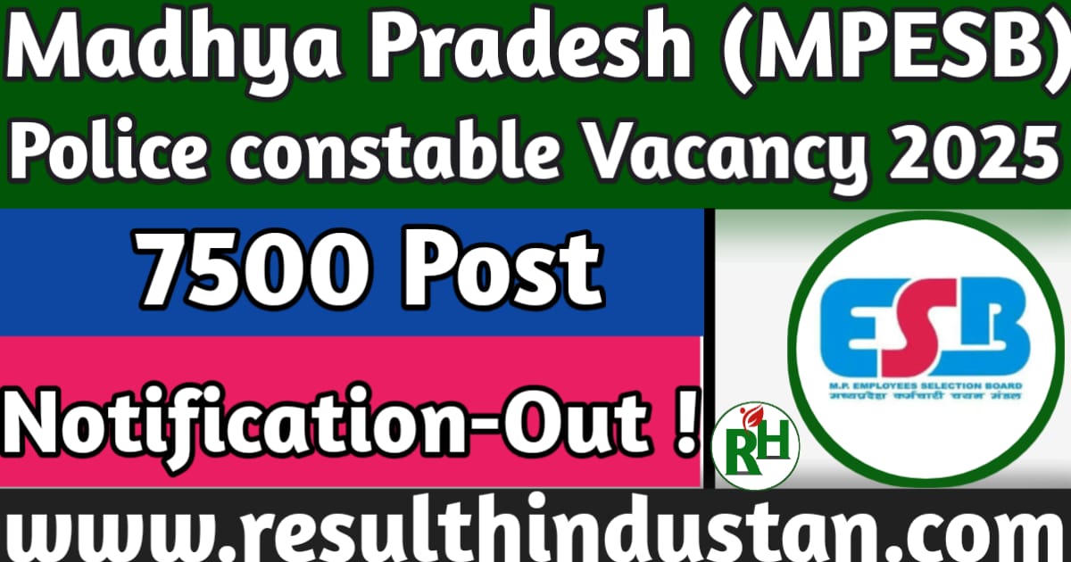 MPESB Police Constable Vacancy 2025