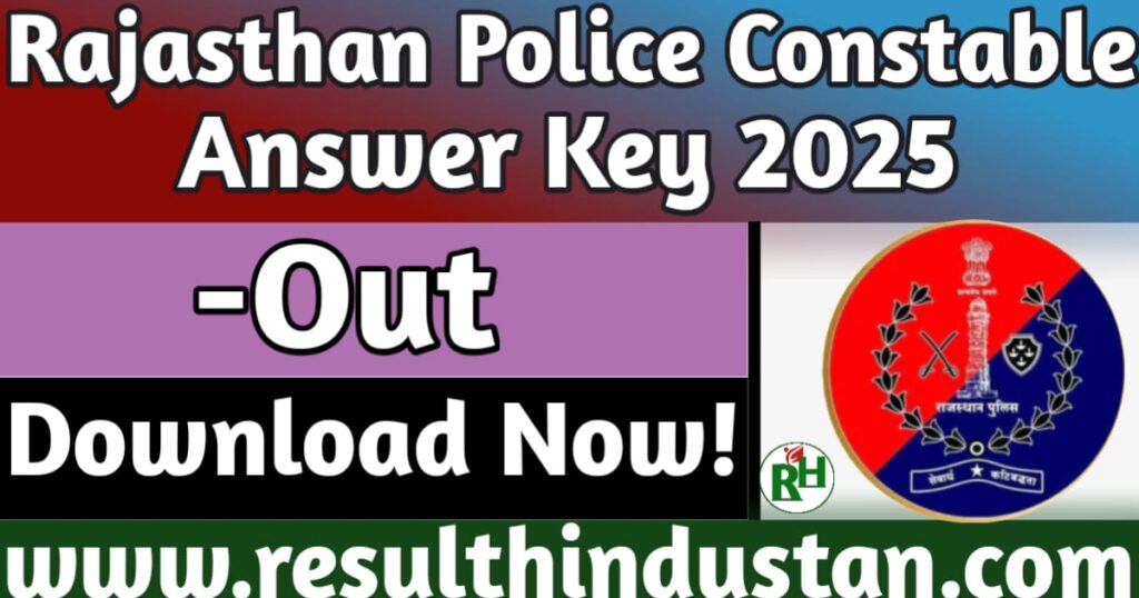 Rajasthan Police Constable Answer Key 2025