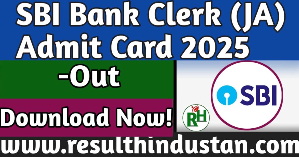 SBI Bank Clerk (JA) Pre Admit Card 2025-Out